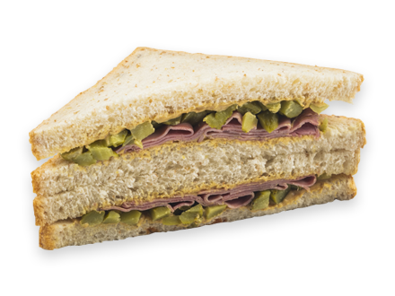 Dreieckiges New York tramezzino sandwich